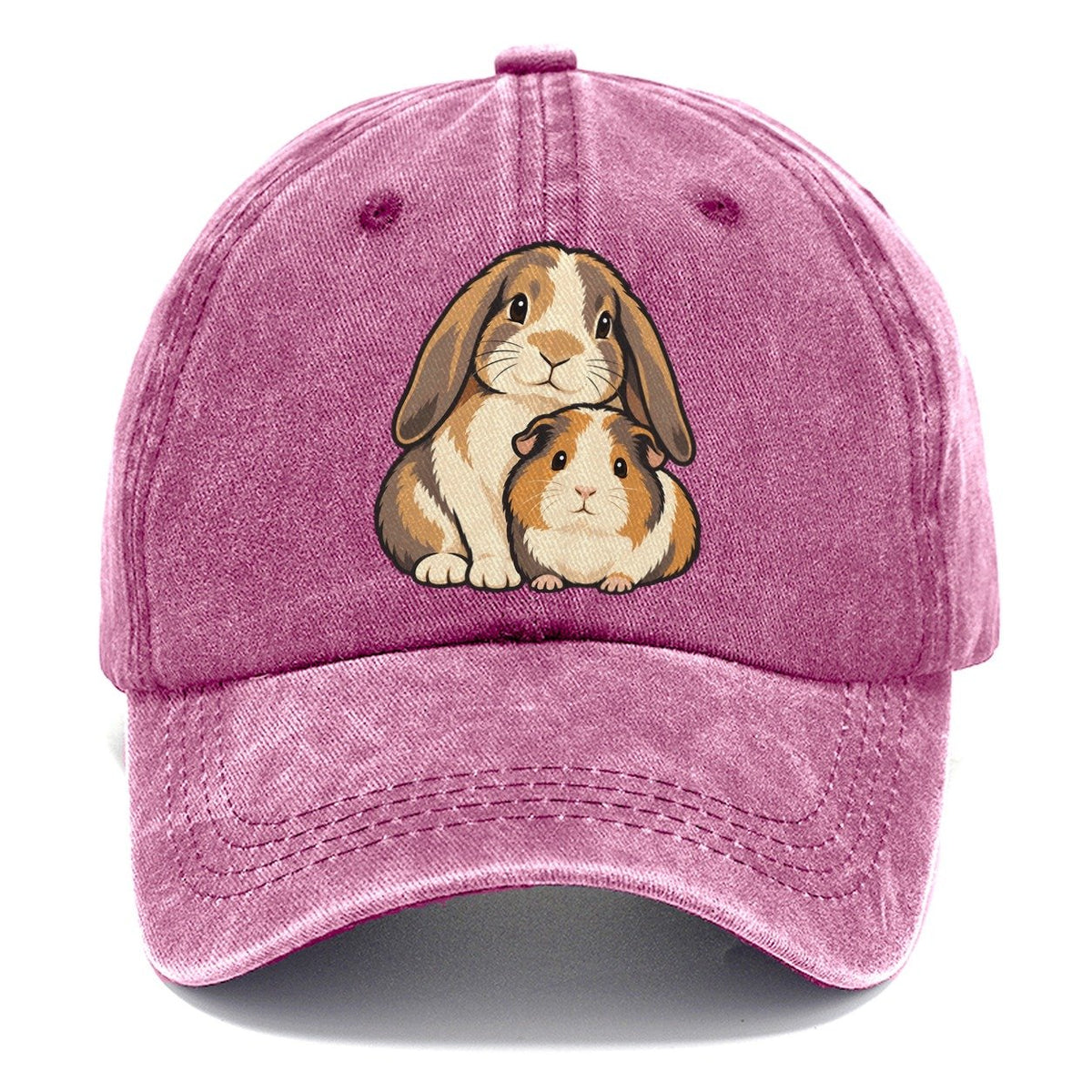 Rabbit And Guinea Pig Small Pet Logos Classic Cap – Dusty Rose