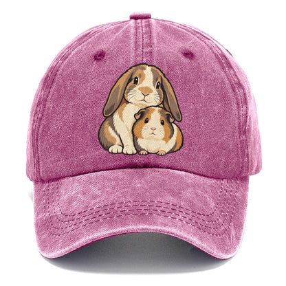 Rabbit And Guinea Pig Small Pet Logos Classic Cap – Dusty Rose