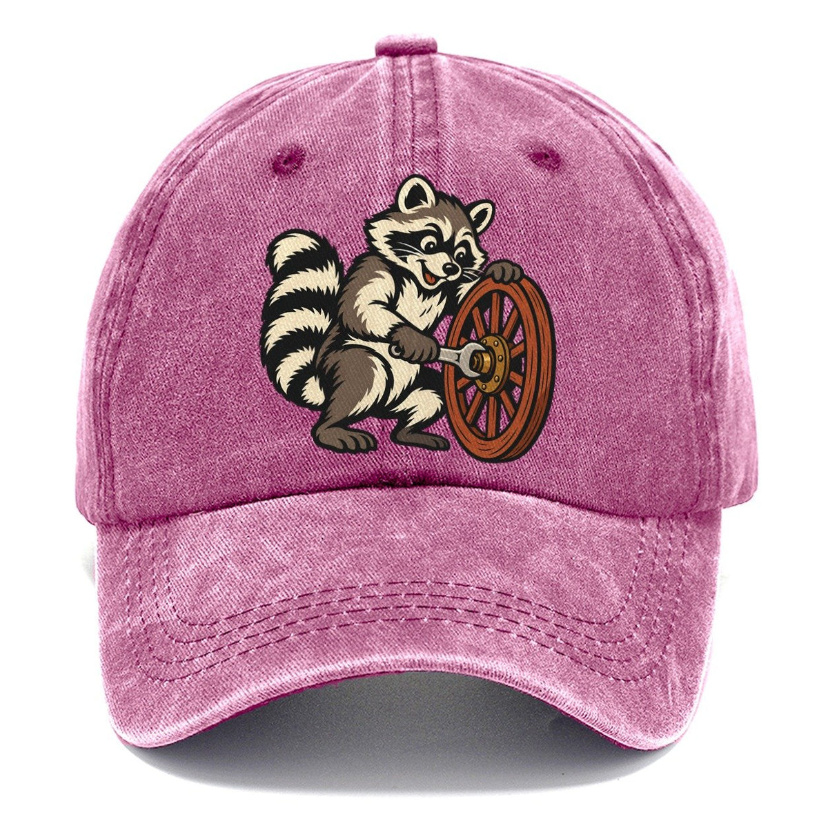 Raccoon Roadside Mechanic Sundown Familiars Classic Cap – Dusty Rose