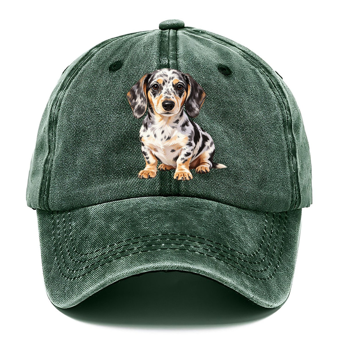 Dachshund Transparent Classic Cap – Forest Mist