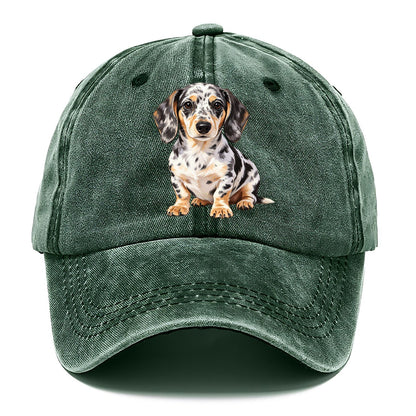 Dachshund Transparent Classic Cap – Forest Mist