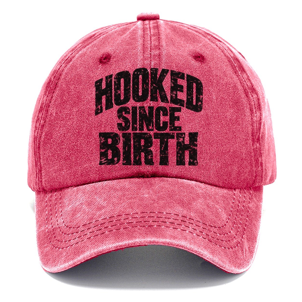 Hooked Since Birth Fishing Club Classic Cap – Pomegranate Blush