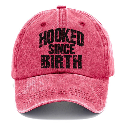 Hooked Since Birth Fishing Club Classic Cap – Pomegranate Blush