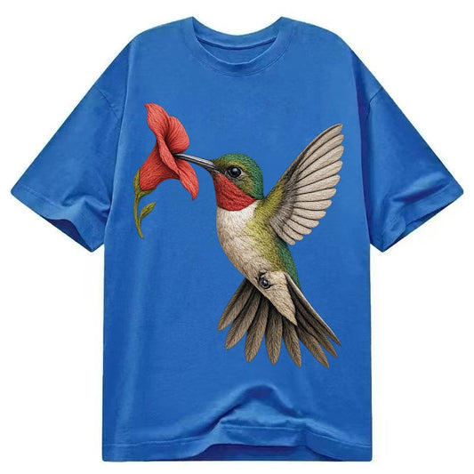 Hummingbird Harmony Classic T-shirt – Blue