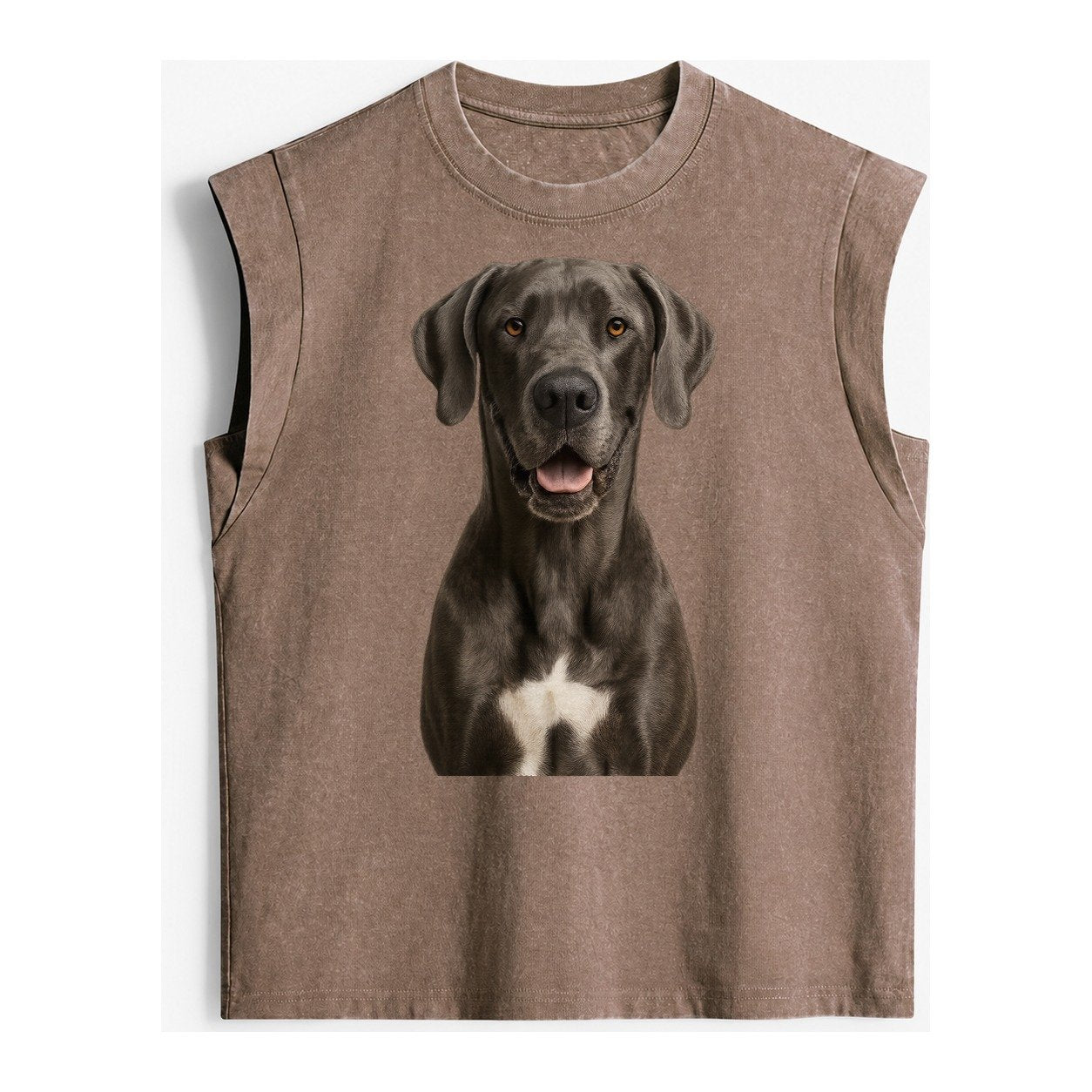 Great Dane Gentle Giant Noble Heart Vintage Washed Tank – Brown