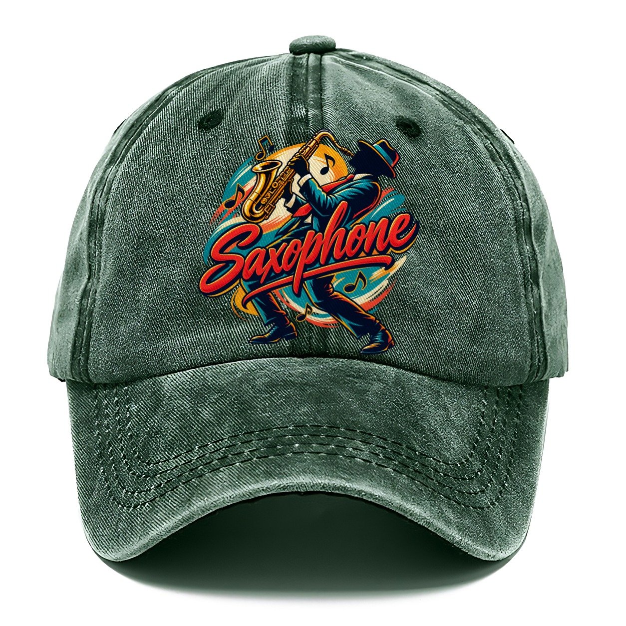 Saxophone Crest Music Instruments Classic Cap – Forest Mist