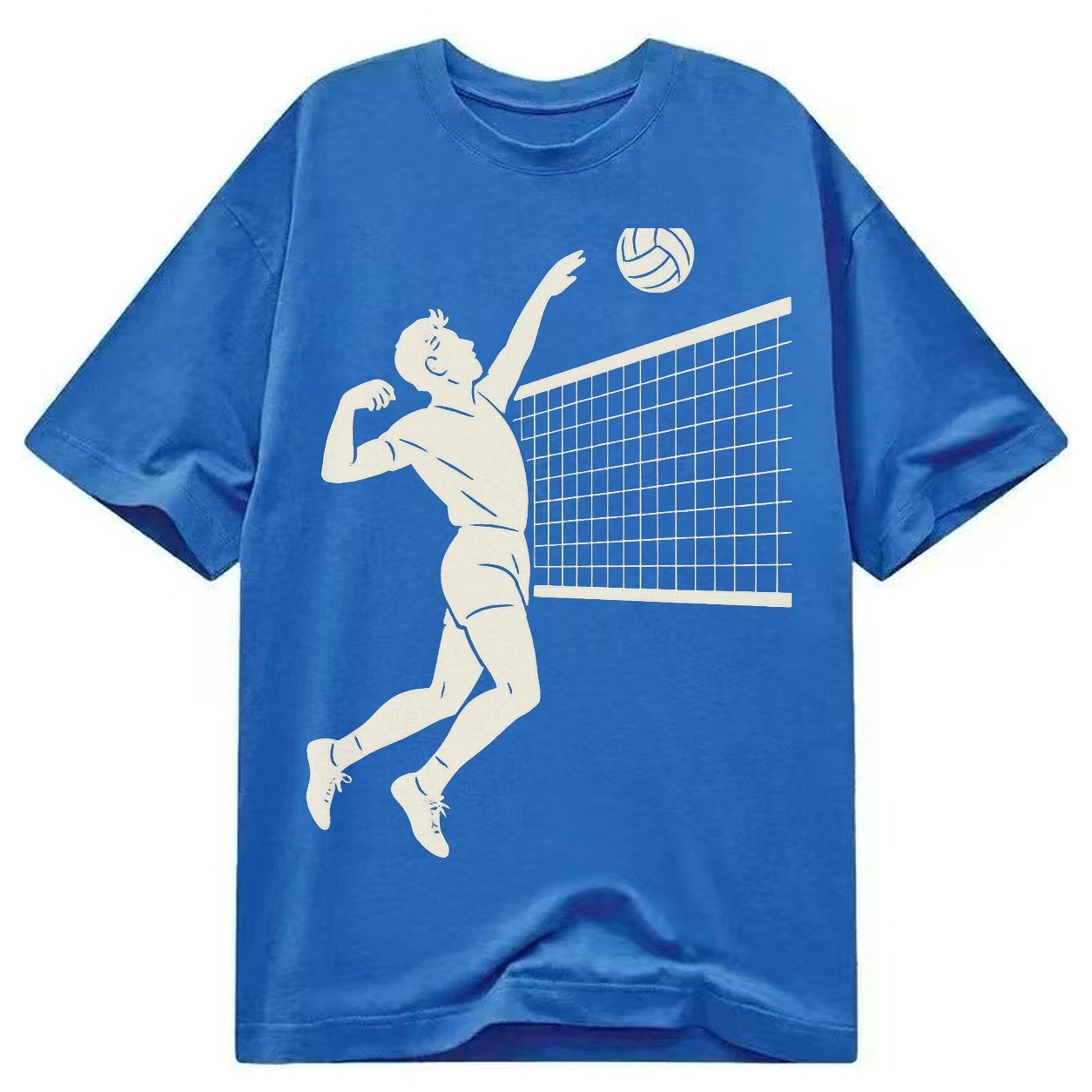 Volleyball Player At Net 66ebe1 Classic T-shirt – Blue