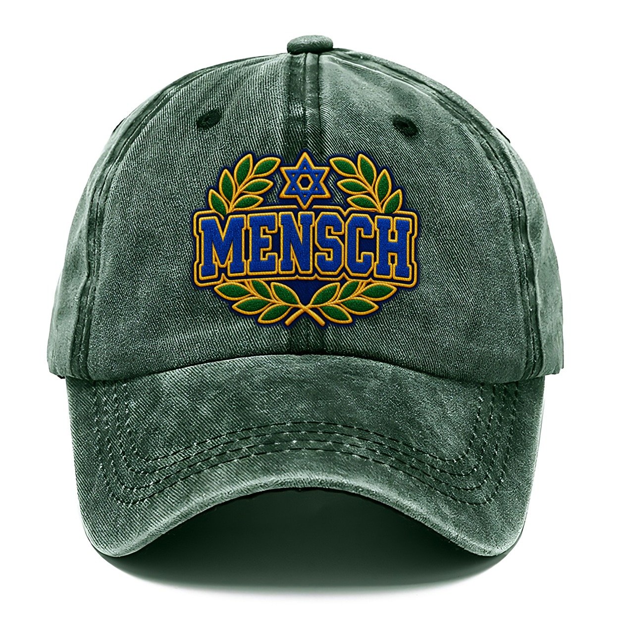 Mensch Badge Judaism Heritage Classic Cap – Forest Mist