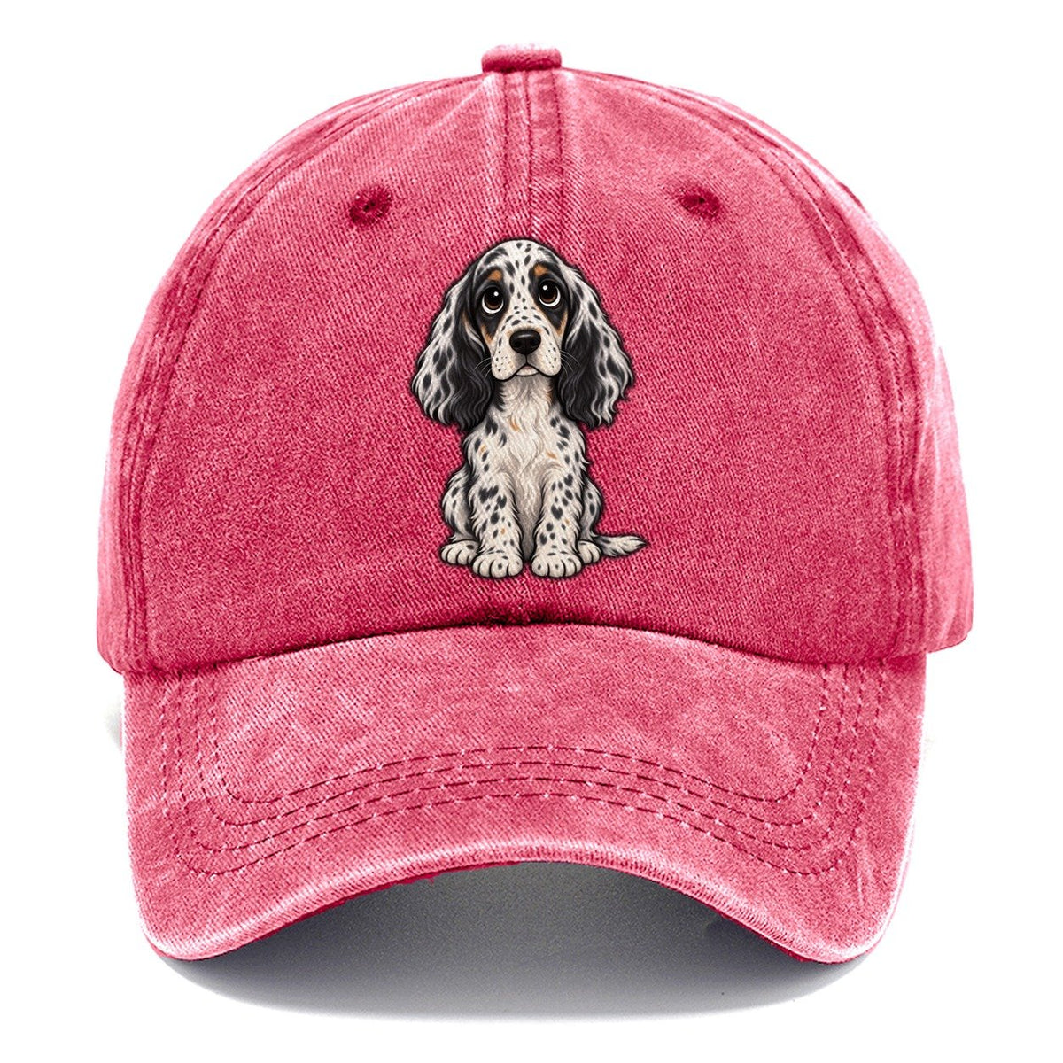 English Setter Sitting Sweetheart Classic Cap – Pomegranate Blush