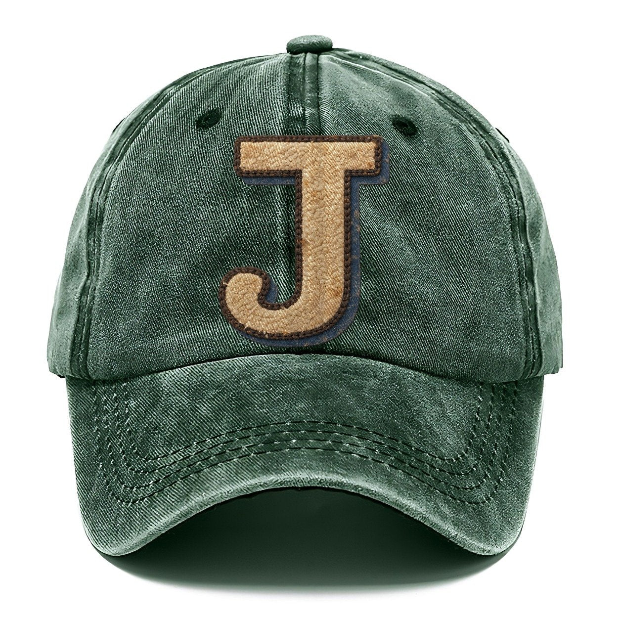 Varsity Chenille J Monogram Classic Cap – Forest Mist