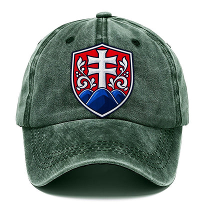 Slovakia Minimal Emblem Country Logos Classic Cap – Forest Mist