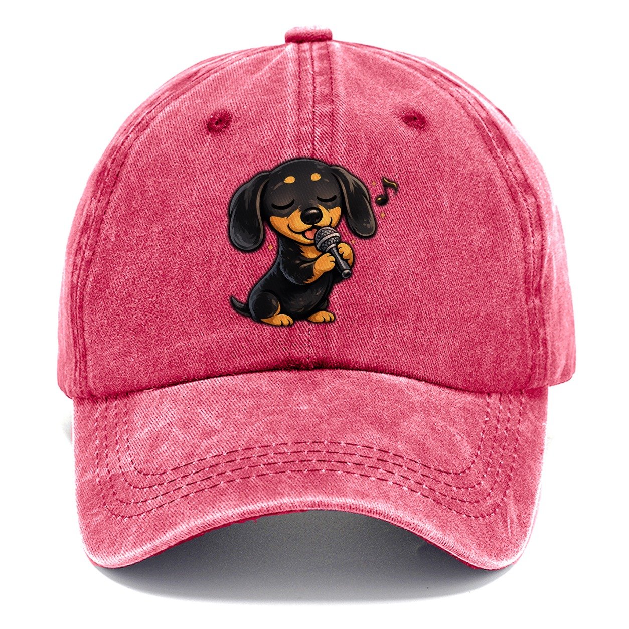 Singing Dachshund Karaoke Classic Cap – Pomegranate Blush