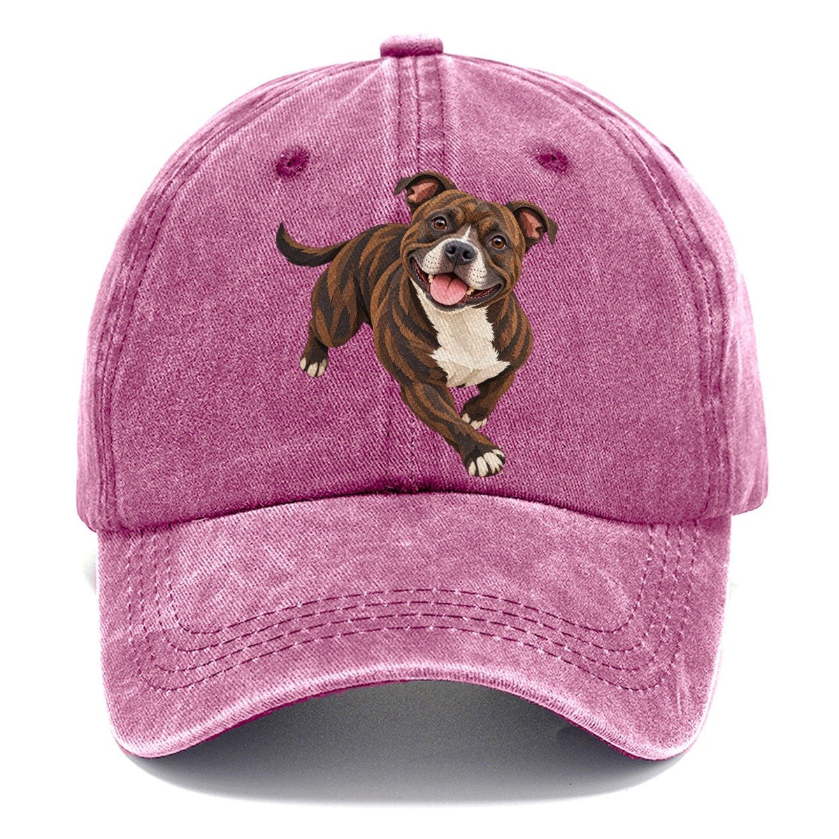 Happy Brindle Pitbull Classic Cap – Dusty Rose
