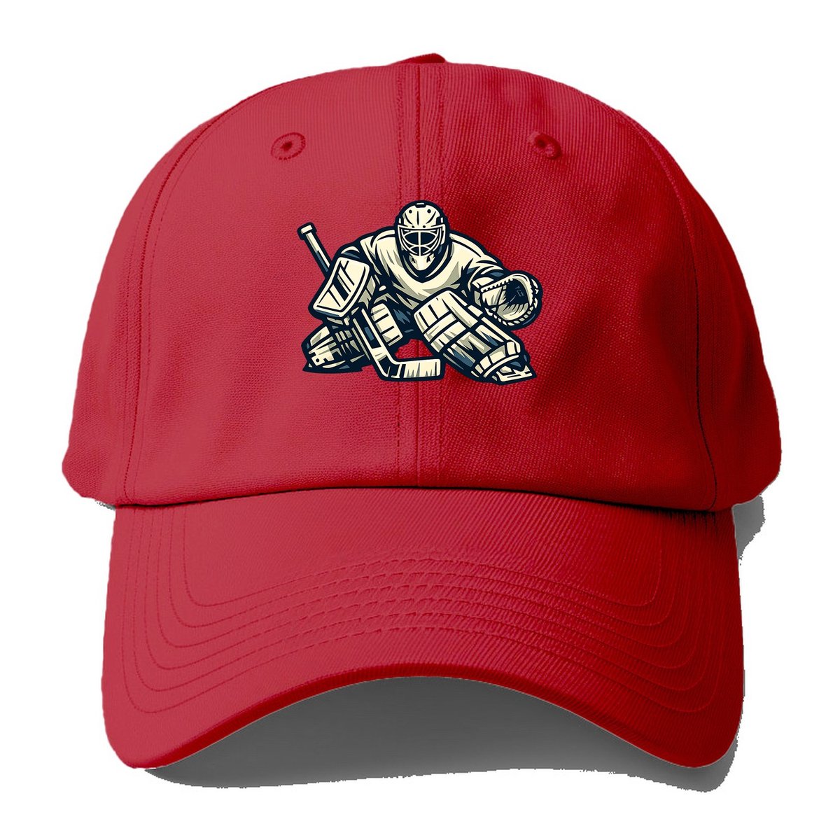 Hockey Goalie Baseball Cap – Red