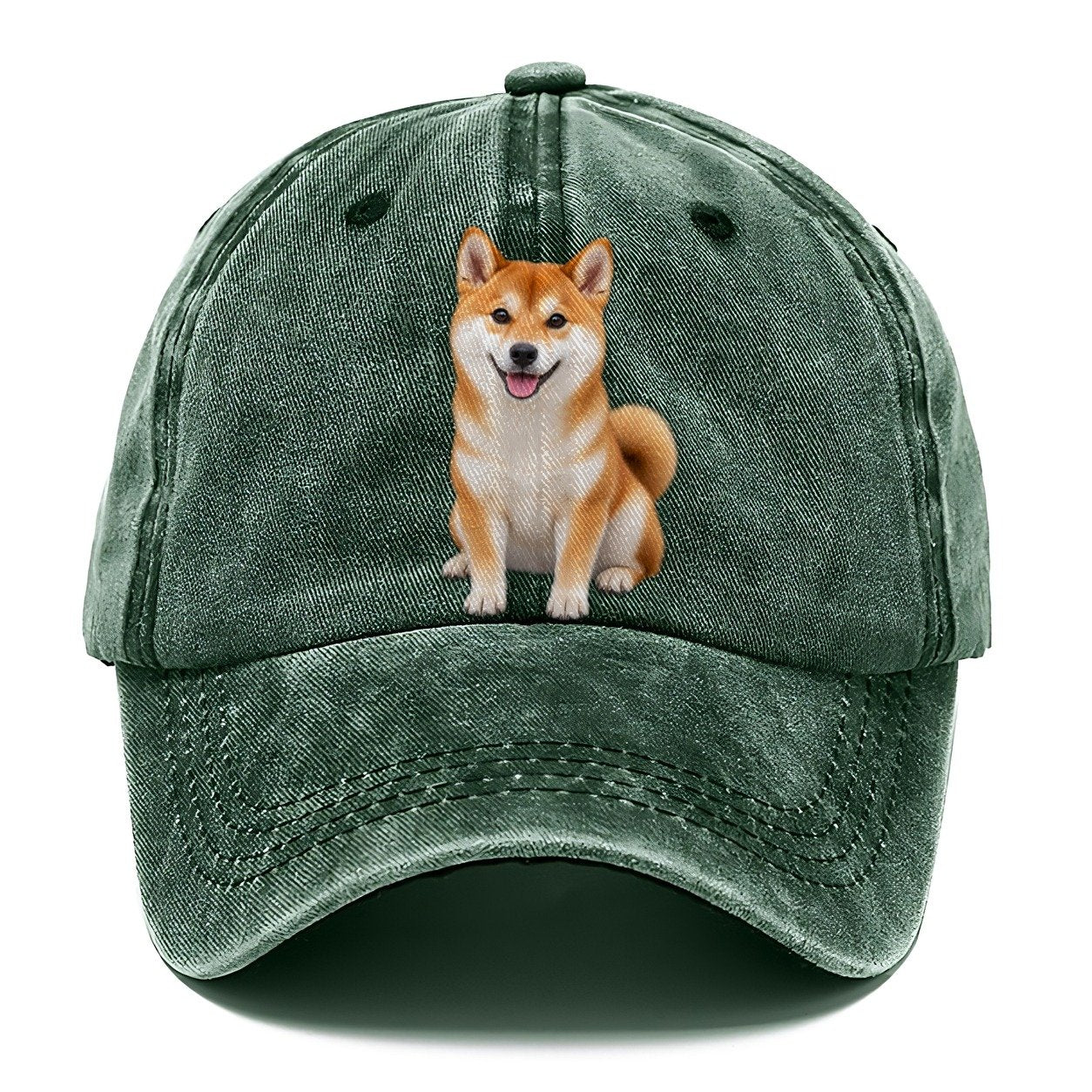 Shiba Inu Sitting Top Breeds Classic Cap – Forest Mist