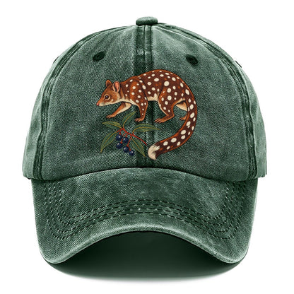 Spotted Tail Quoll And Mountain Pepper Berries Australia Cultural Icons Classic Cap – Forest Mist