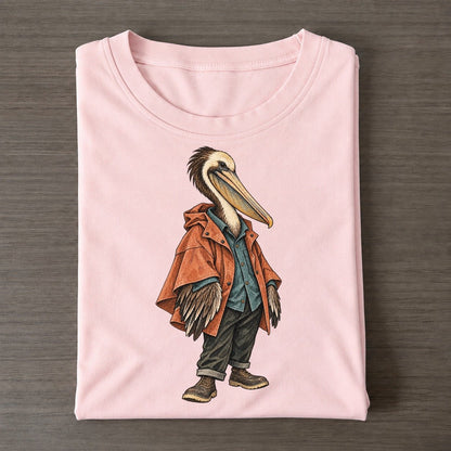 Brown Pelican Wardrobe Portrait Wild Wardrobe Portraits Classic T-shirt – Pink