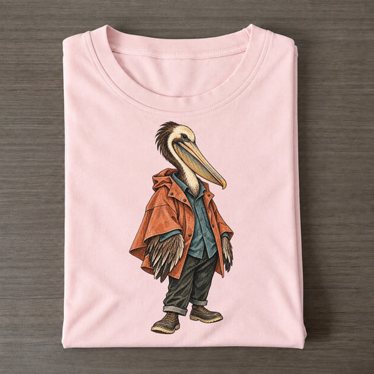 Brown Pelican Wardrobe Portrait Wild Wardrobe Portraits Classic T-shirt – Pink