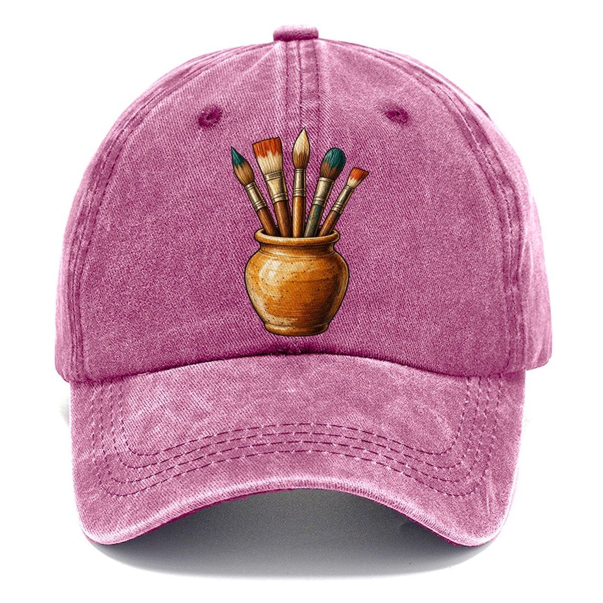 Paintbrush Jar In Ochre Pastimes Companions Classic Cap – Dusty Rose