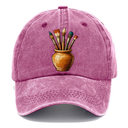 Paintbrush Jar In Ochre Pastimes Companions Classic Cap – Dusty Rose