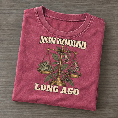 Long Ago Botanical Warnings Vintage T-shirt – Raspberry