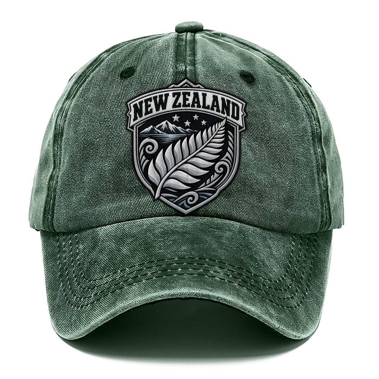 New Zealand Retro Badge Country Logos Classic Cap – Forest Mist