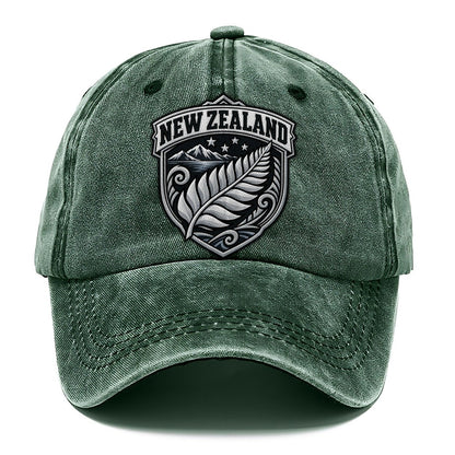 New Zealand Retro Badge Country Logos Classic Cap – Forest Mist