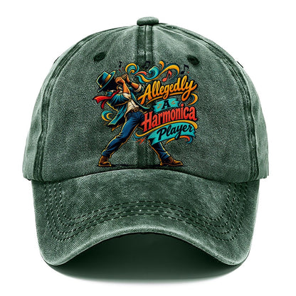 Allegedly A Harmonica Player Music Instruments Classic Cap – Forest Mist