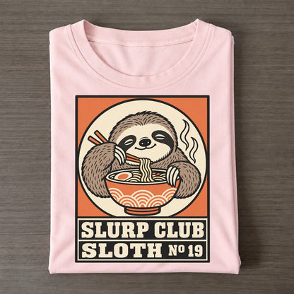 Sloth Slow Slurp Club Classic T-shirt – Pink