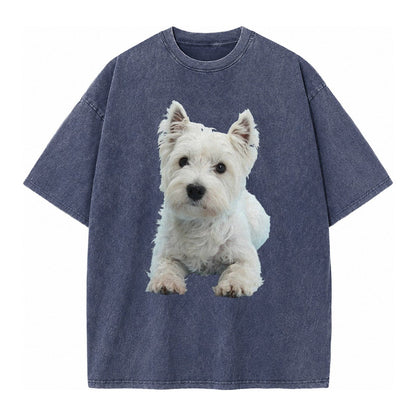 West Highland White Terrier Vintage T-shirt – Blue