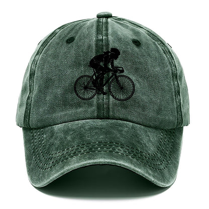 Cyclist Silhouette Classic Cap – Forest Mist