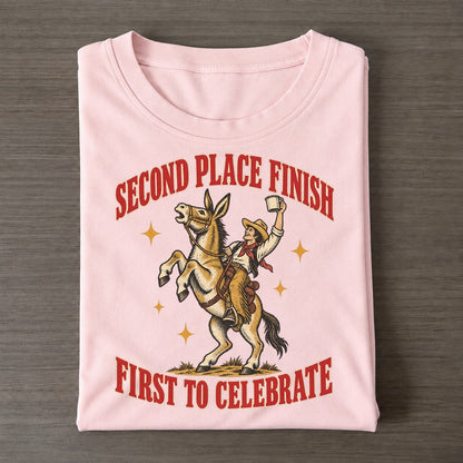 First To Celebrate Unhinged Affirmations Classic T-shirt – Pink