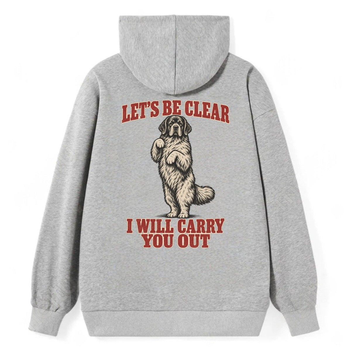 Newfoundland Dog Declarations Classic Pullover Hoodie – Grey