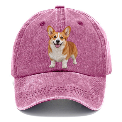 Pembroke Welsh Corgi Standing Front Facing Top Breeds Classic Cap – Dusty Rose
