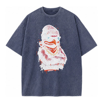 Blacksburg Hokiebird Wearing Virginia Tech Beanie With Vt Pa Vintage T-shirt – Blue