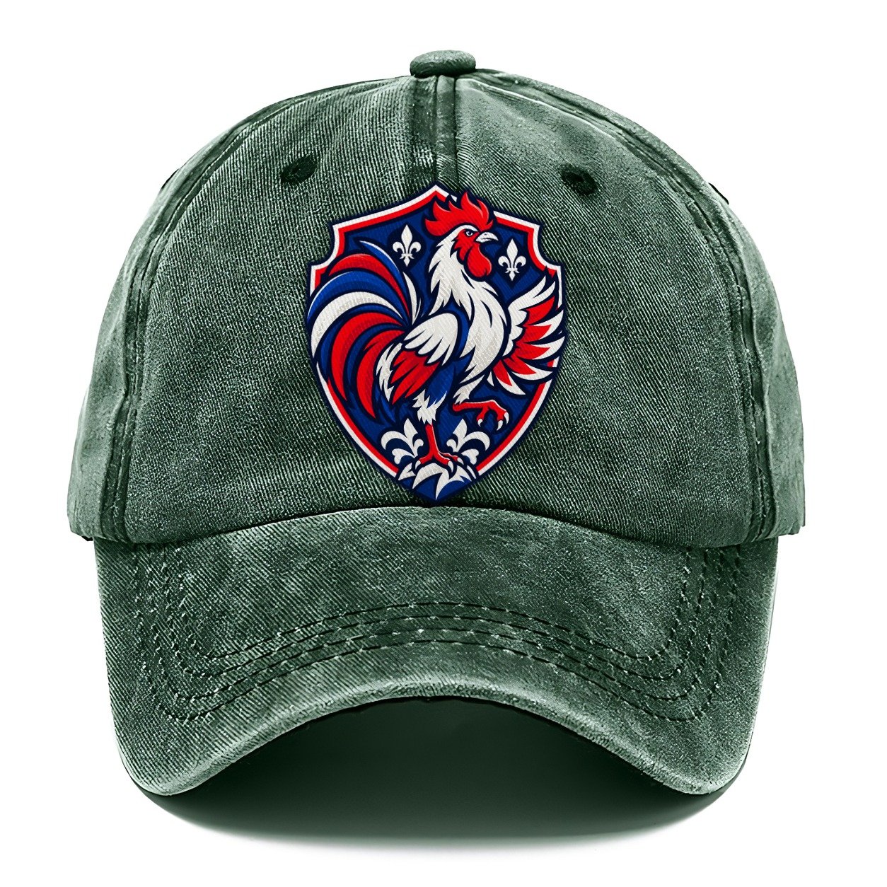 France Minimal Emblem Country Logos Classic Cap – Forest Mist