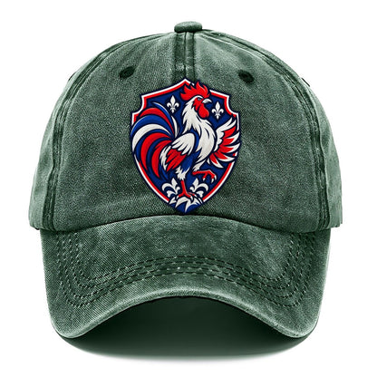 France Minimal Emblem Country Logos Classic Cap – Forest Mist