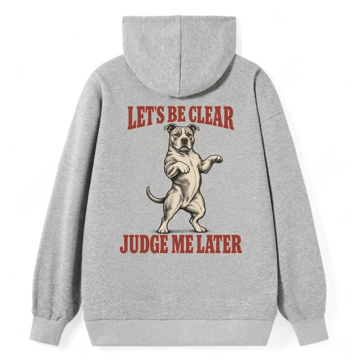 American Staffordshire Terrier Dog Declarations Classic Pullover Hoodie – Grey