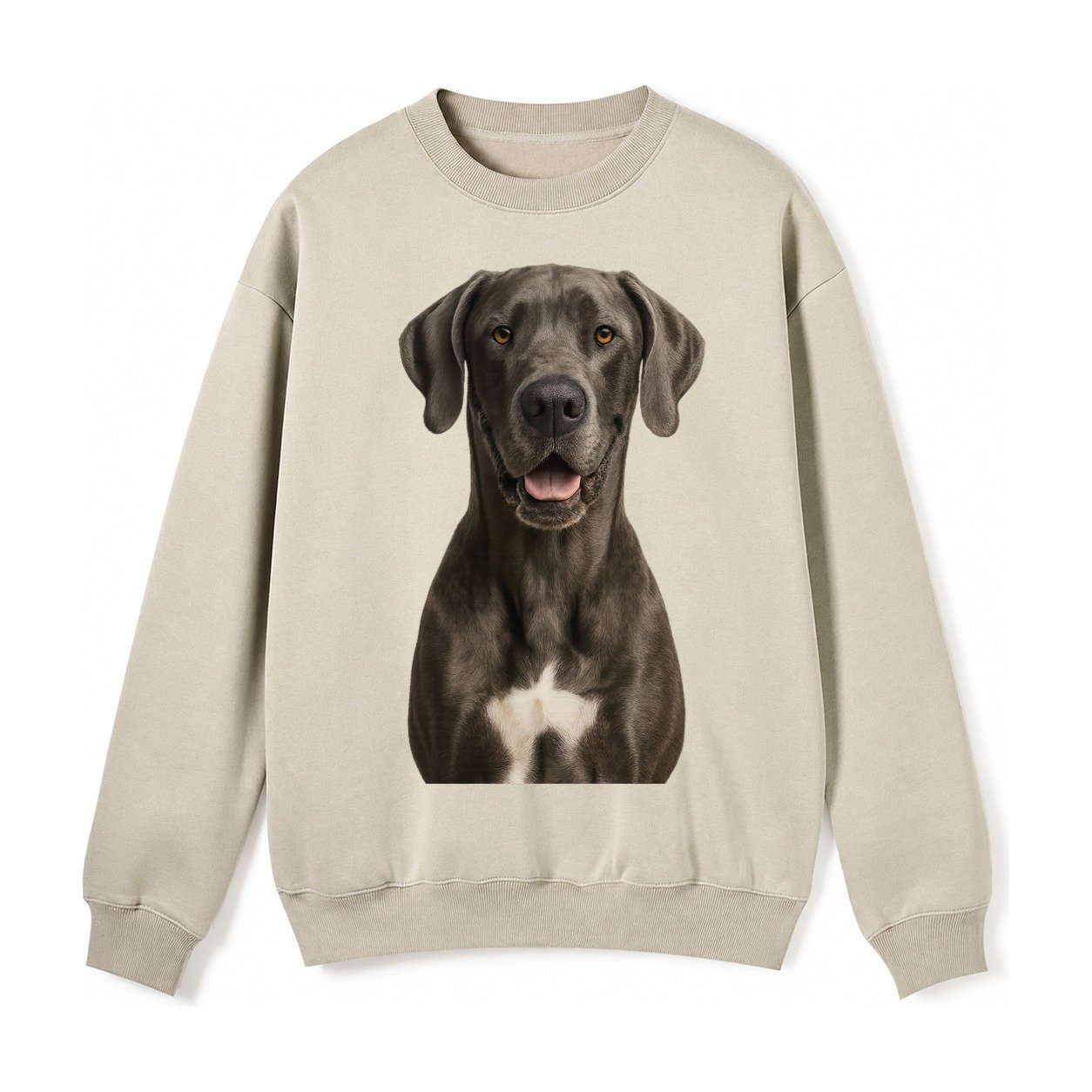Great Dane Gentle Giant Noble Heart Fleece Sweatshirt – Light Khaki