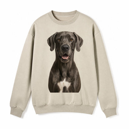Great Dane Gentle Giant Noble Heart Fleece Sweatshirt – Light Khaki