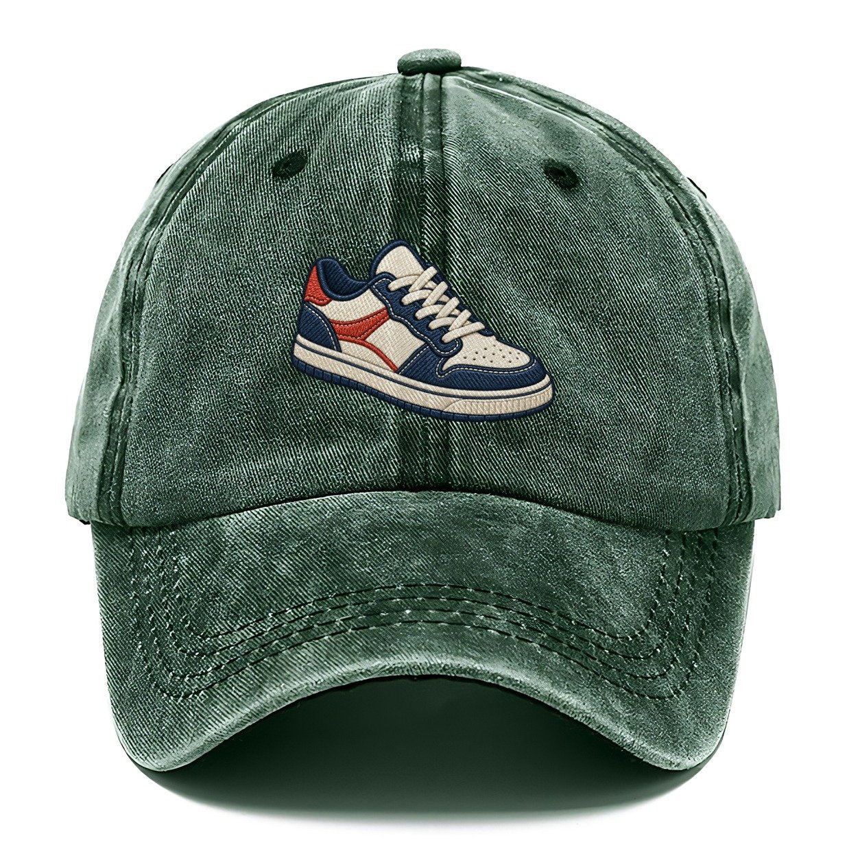 Low Top Court Sneaker Tiny Solo Marks Classic Cap – Forest Mist