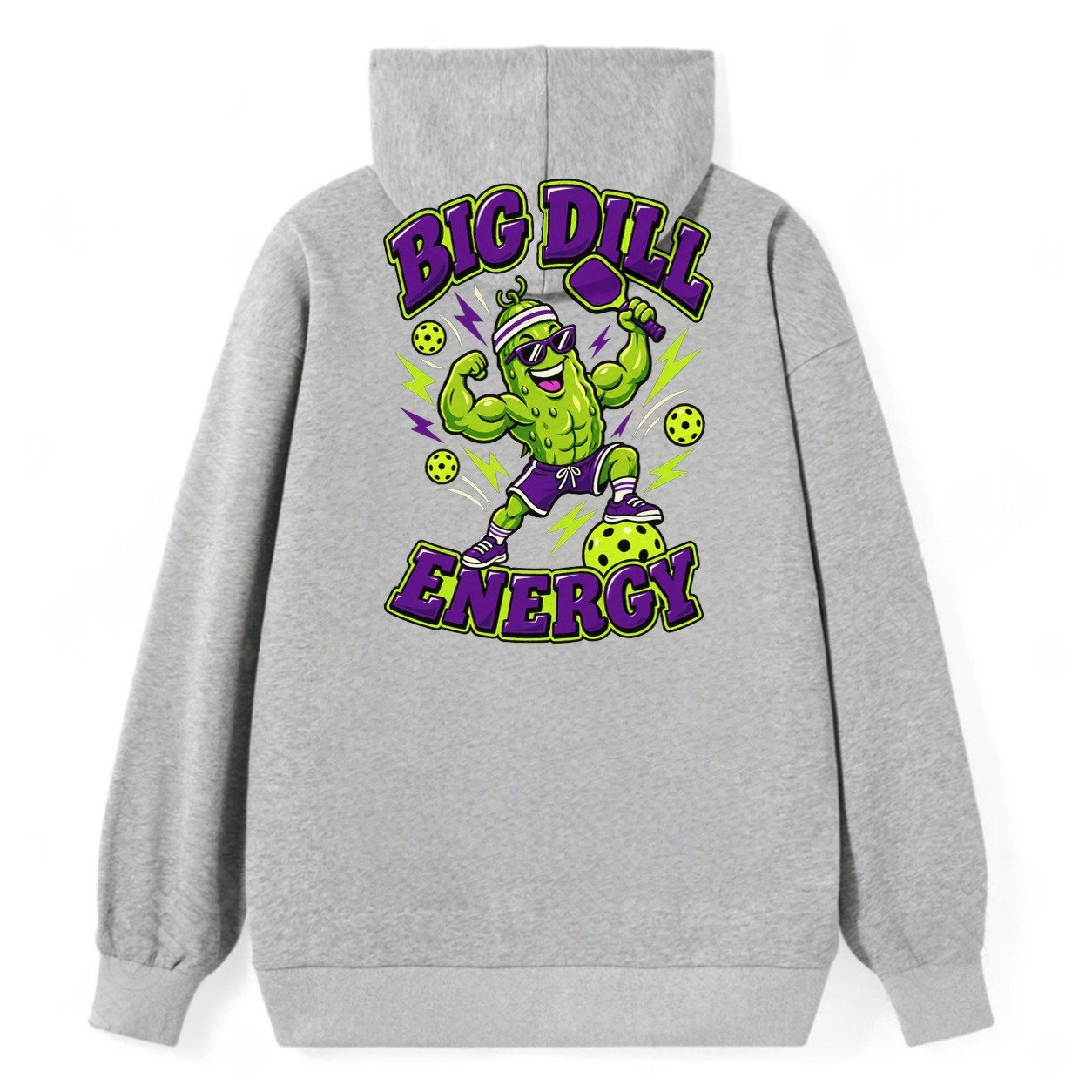 Big Dill Energy Pickleball Life Classic Pullover Hoodie – Grey