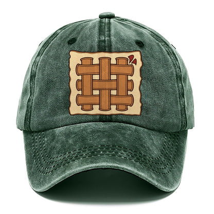 Basketweave Impression Leathercraft Classic Cap – Forest Mist