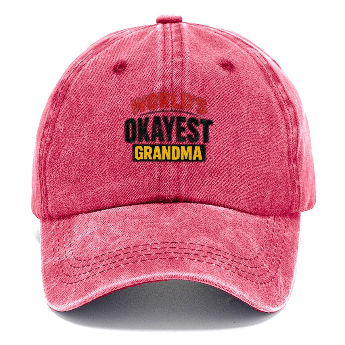 World's Okayest Grandma Classic Cap – Pomegranate Blush