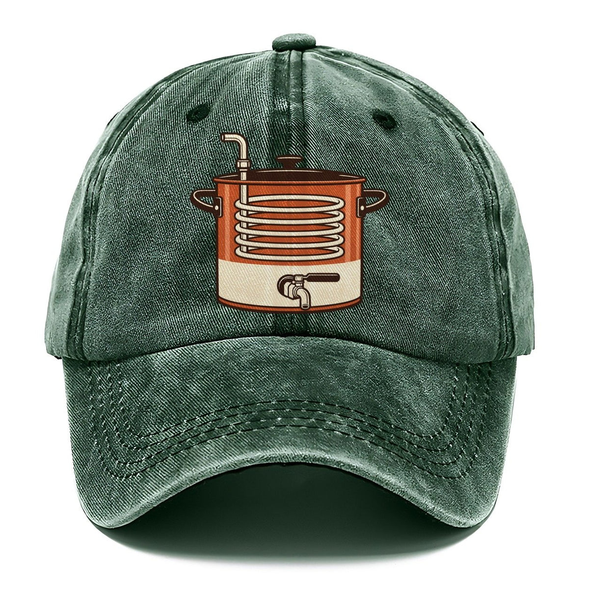 Kettle And Coil Drawing Homebrewing Classic Cap – Forest Mist