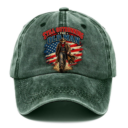 Still Outrunning The Old Man Old Man Strong Classic Cap – Forest Mist
