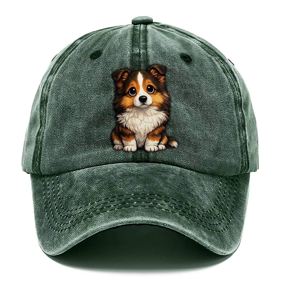 Shetland Sheepdog Sitting Sweetheart Classic Cap – Forest Mist