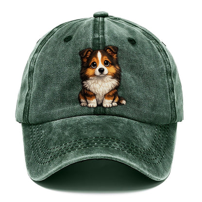 Shetland Sheepdog Sitting Sweetheart Classic Cap – Forest Mist