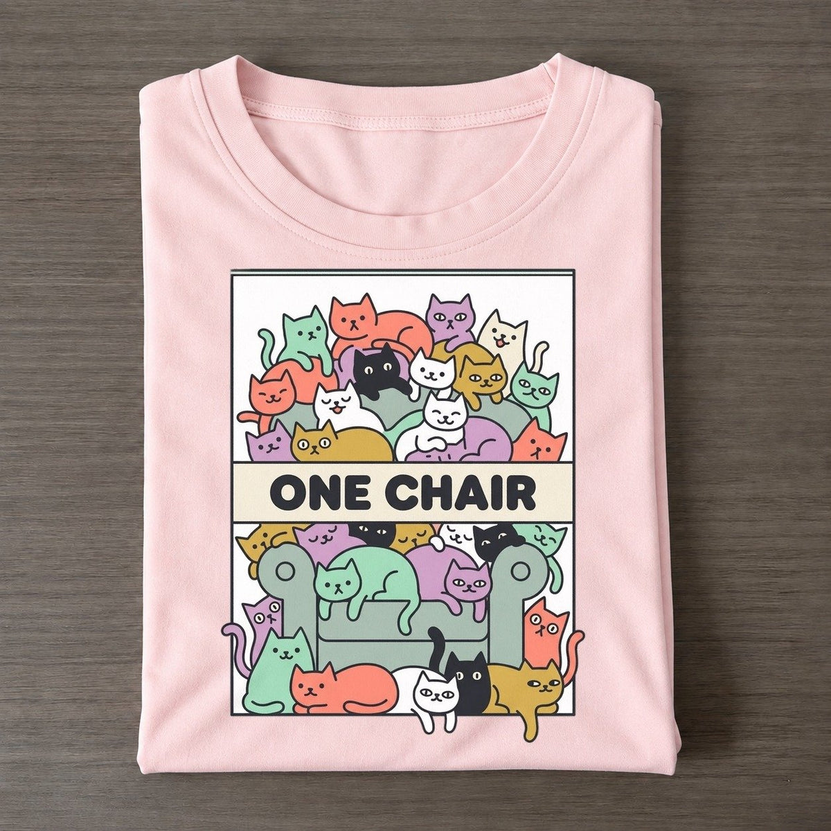 One Chair Overcatted Classic T-shirt – Pink