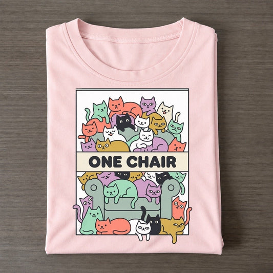 One Chair Overcatted Classic T-shirt – Pink
